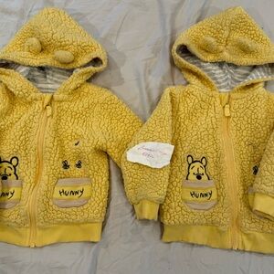 Little Sleepies Yellow Teddy Sherpa Hoodie Jacket